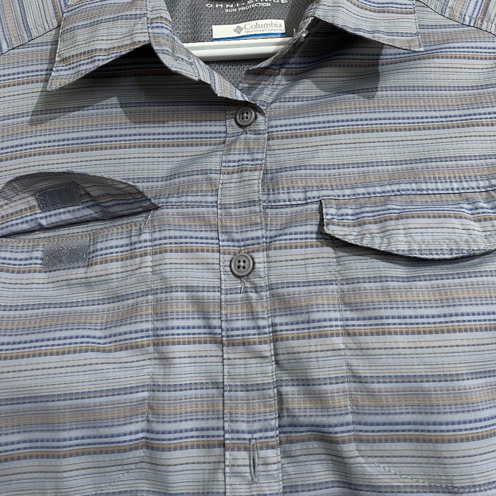 Columbia Women’s Multi Omni-Shade Sportswear Outdoor Lightweight Shirt Sz-M - Picture 2 of 6